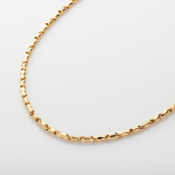 約50cm K18 YG 3D チェーン ネックレス 18金 イエローゴールド ボリューム 太目 レディース メンズ 幅約2.5mm