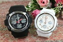 恋人たちのGショックペア G-SHOCK BABY-G ペアウォッチ ペア腕時計 カシオ 2本セット gショック ベビーg アナデジ AW-590-1AJF BGA-150EF-7BJF お揃い ギフト 人気 ラッピング無料 新品 メッセージカード手書きします