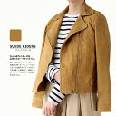 本革 スエード ダブル ライダース レザー ジャケット レディース ベージュスエード 革ジャン 山羊革 N855s【ラッピング対応】