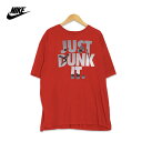 NIKE ナイキ JUST DUNK IT. プリント 半袖Tシャツ メンズ3XLサイズ レッド ユーズド 古着 t200625-79