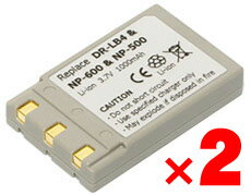 【2個セット】KONICA DR-LB4互換バッテリー【1000mAh】 KONICA MINOLTA NP-500/NP-600 にも対応・JTT My Battery Plusシリーズ