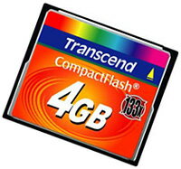 Transcend コンパクトフラッシュカード 4GB（133倍速）