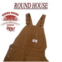 【再入荷! 円高還元 7サイズ】 af111 新品 ROUND HOUSE 定番 USA製 HEAVY DUTY DUCK OVERALLS ブラウン ダック オーバーオール Lot83 メンズ ラウンドハウス アメカジ ワーク  RoundHouse Made in USA