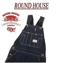 【再入荷! 円高還元 7サイズ】 af091 新品 ROUND HOUSE 超定番 USA製 CLASSIC BLUE OVERALLS クラシックブルー デニム オーバーオール Lot980 メンズ ラウンドハウス アメカジ ワーク  RoundHouse Made in USA