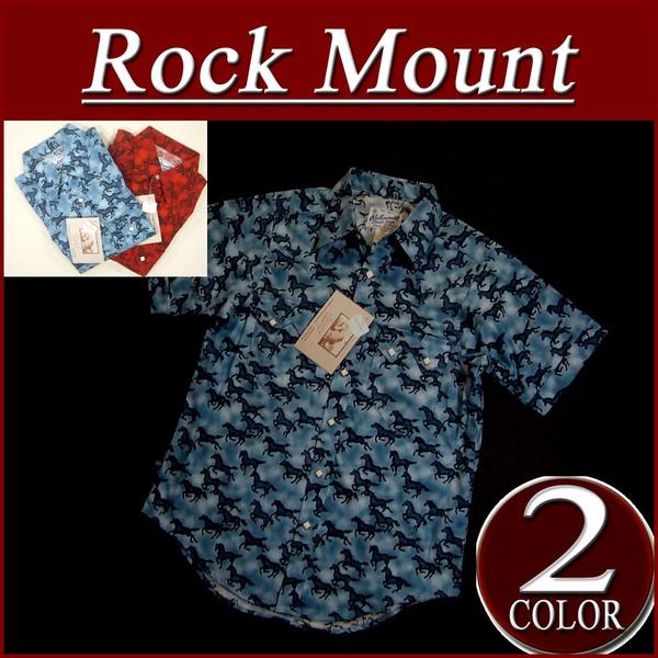 【円高還元 20%off 2色3サイズ】 it951 新品 Rock Mount USA産 馬柄 タイダイ 半袖 ウエスタンシャツ メンズ ロックマウント ウエスタン Rockmount Made in USA