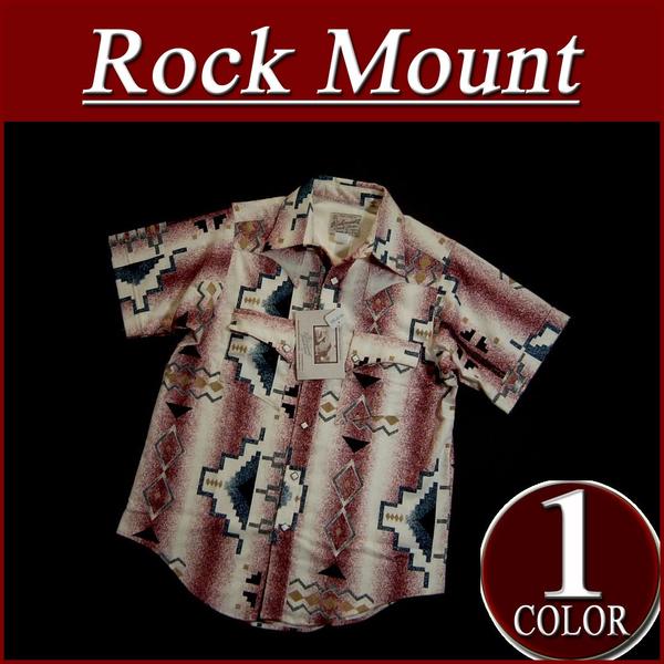 【円高還元 20%off 3サイズ】 it971 新品 Rock Mount USA産 ネイティブ柄 半袖 ウエスタンシャツ メンズ ロックマウント ウエスタン Rockmount Made in USA
