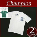 【7/3再入荷! 2017春夏モデル! 2色3サイズ】 jb511 新品 Champion トリコロールタグ カレッジプリント 半袖 ヘンリーネック Tシャツ C3-K329 メンズ チャンピオン 染み込みプリント ティーシャツ アメカジ トリコタグ