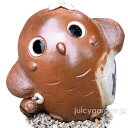 【縁起物】【ギフト】【信楽焼】【置物】 かわいい焼き物はタヌキ?フクロウ??「福きたろう(フクちゃん)」 送料無料】 【楽ギフ_包装】