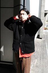 【SALE】CASEY CASEY（ケイシーケイシー）CARDIGAN-SO WOOL オーバーサイズニットカーディガン BLACK [NEW]