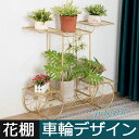 【即納】フラワースタンド ラック 棚 ガーデン 園芸 植物棚 花棚 植木鉢スタンド 植木鉢台 植木鉢置き ベランダ 庭 飾り台 花収納 プランター 収納車LTY3-AL118BIU