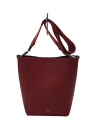 【中古】CELINE◆ショルダー<strong>バッグ</strong>/レザー/RED/無地/SANGLE BUCKET SMALL【<strong>バッグ</strong>】