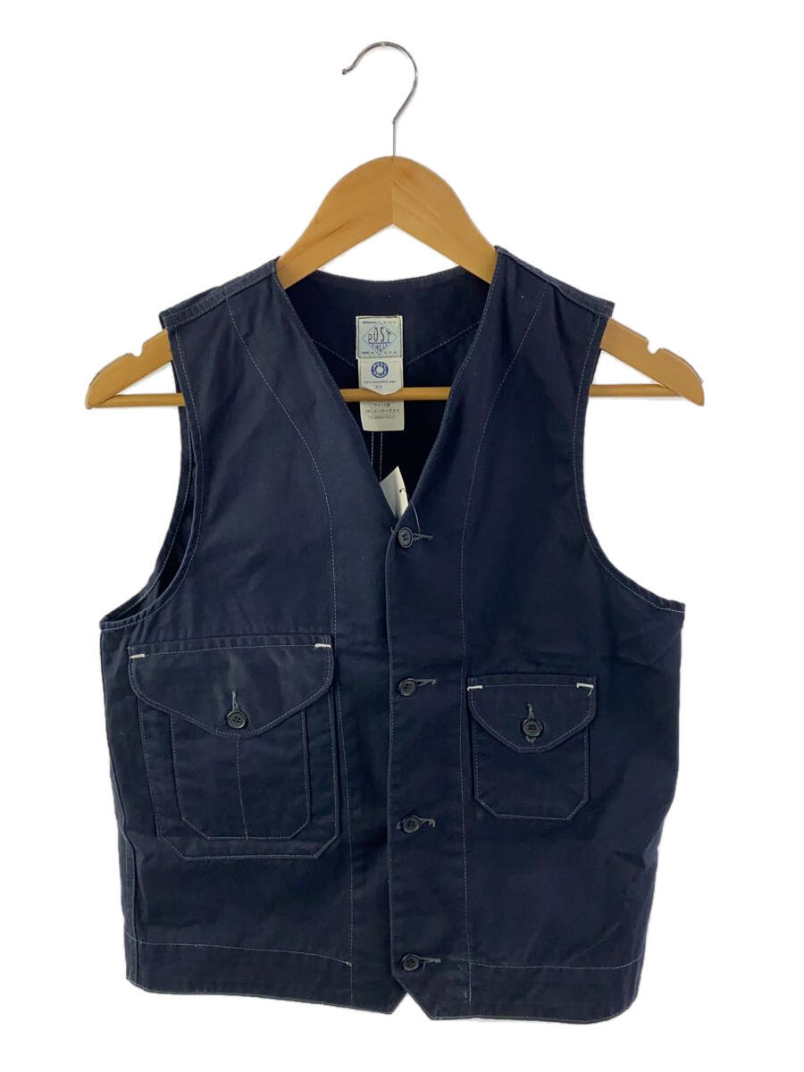 【中古】POST OVERALLS◆<strong>ベスト</strong>/XS/コットン/NVY【メンズウェア】