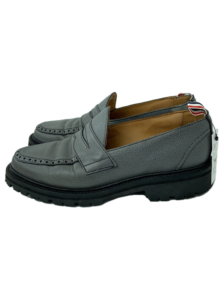 【中古】THOM BROWNE. NEW YORK◆ローファー/US9/GRY【シューズ】