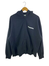 【中古】BALENCIAGA◆ジップ<strong>パーカー</strong>/L/コットン/BLK/674728 TLVB4/タバコ臭【メンズウェア】