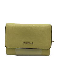 【中古】FURLA◆3つ折り財布/--/YLW/無地/レディース/PR76【服飾雑貨他】