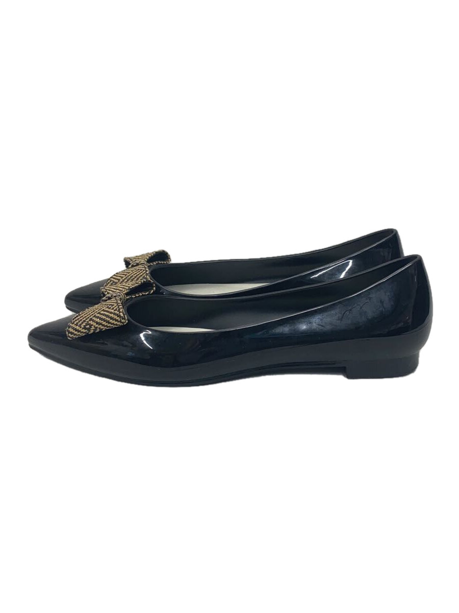 【中古】TEMPERATE◆フラットパンプス/41/BLK/エナメル【シューズ】