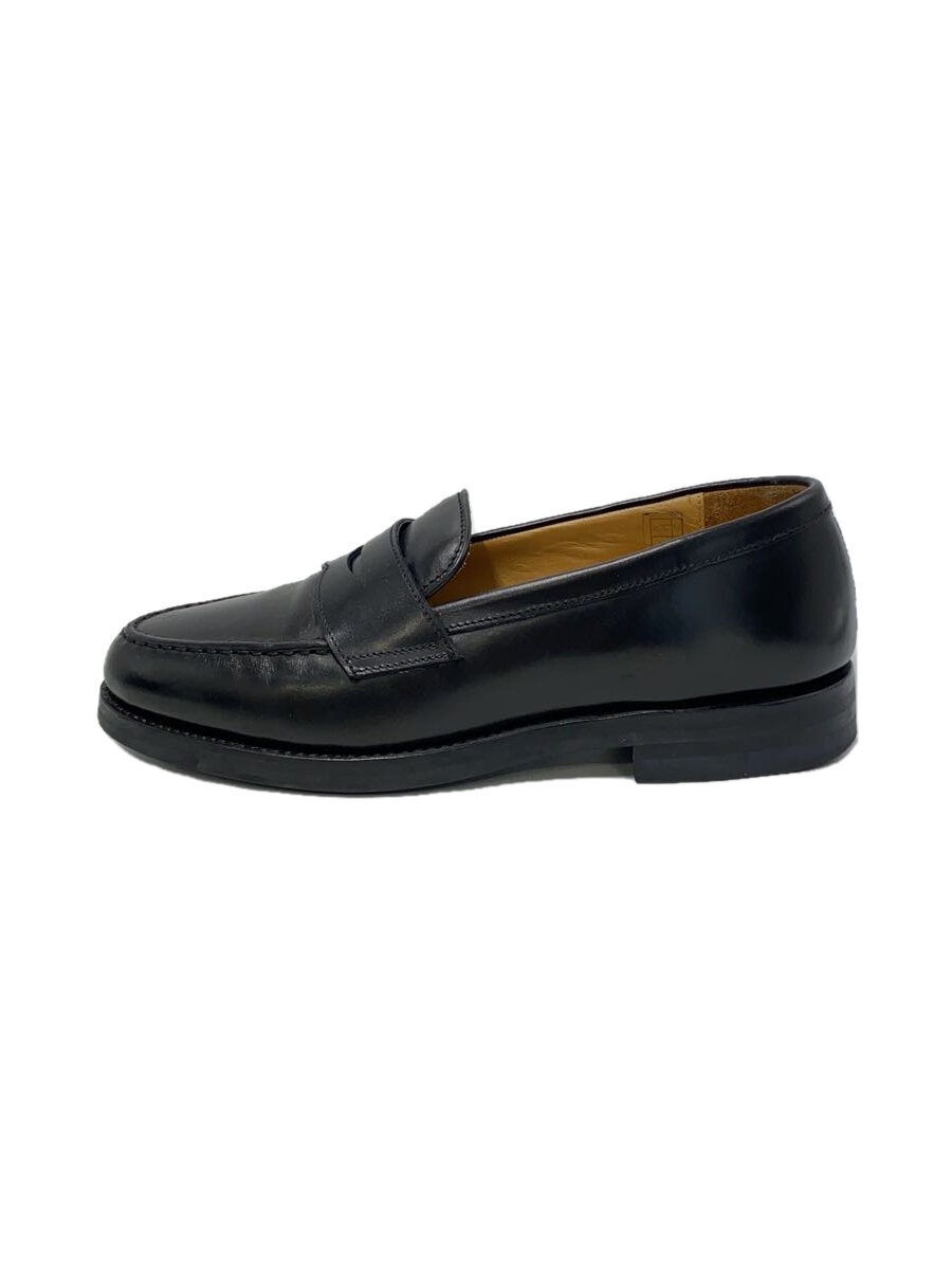 【中古】HARROGATE◆SHOREDITCH/ペニーローファー/UK7.5/BLK/レザー/HRG02【シューズ】