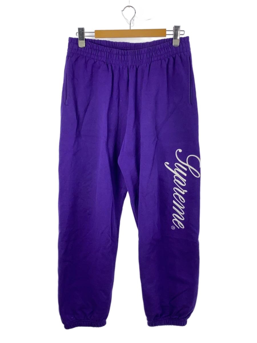 【中古】Supreme◆24aw/Embroi dered Script Sweatpant/ボトム/L/コットン/PUP/無地【メンズウェア】