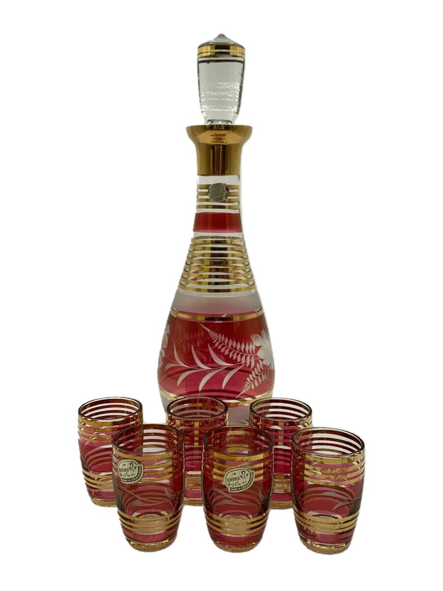 【中古】BOHEMIANS◆グラス/7点セット/RED【キッチン用品】