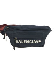 【中古】BALENCIAGA◆ウエストバッグ/ナイロン/NVY【バッグ】