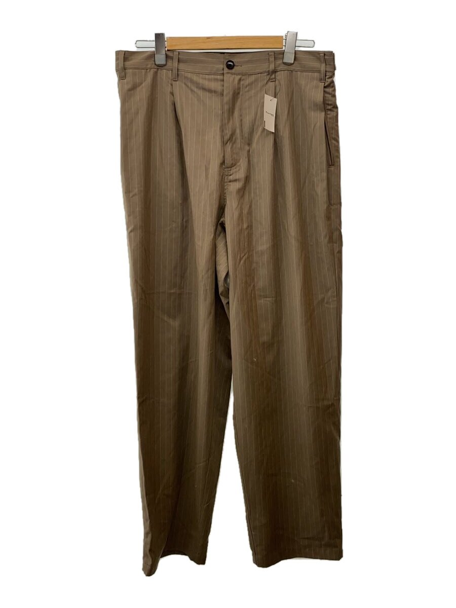 【中古】STUSSY◆ボトム/34/ポリエステル/BEG/ストライプ//【メンズウェア】