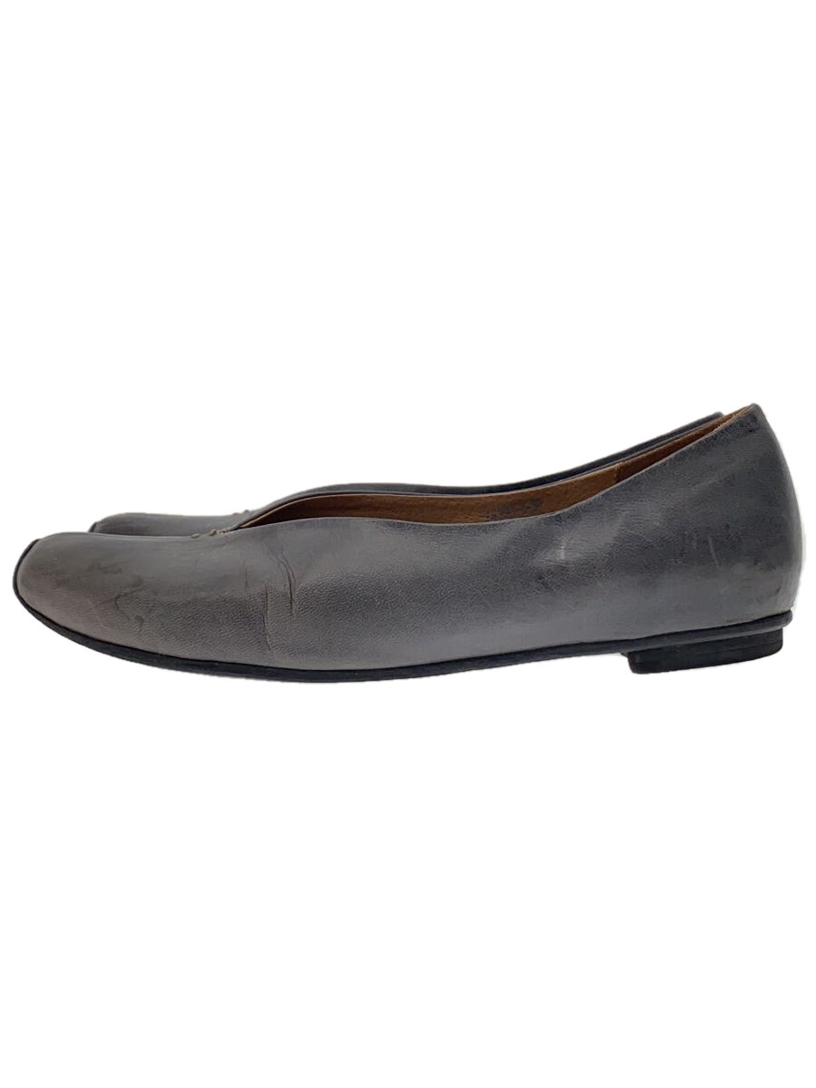 【中古】yuko imanishi+◆フラットパンプス/39/GRY/レザー【シューズ】