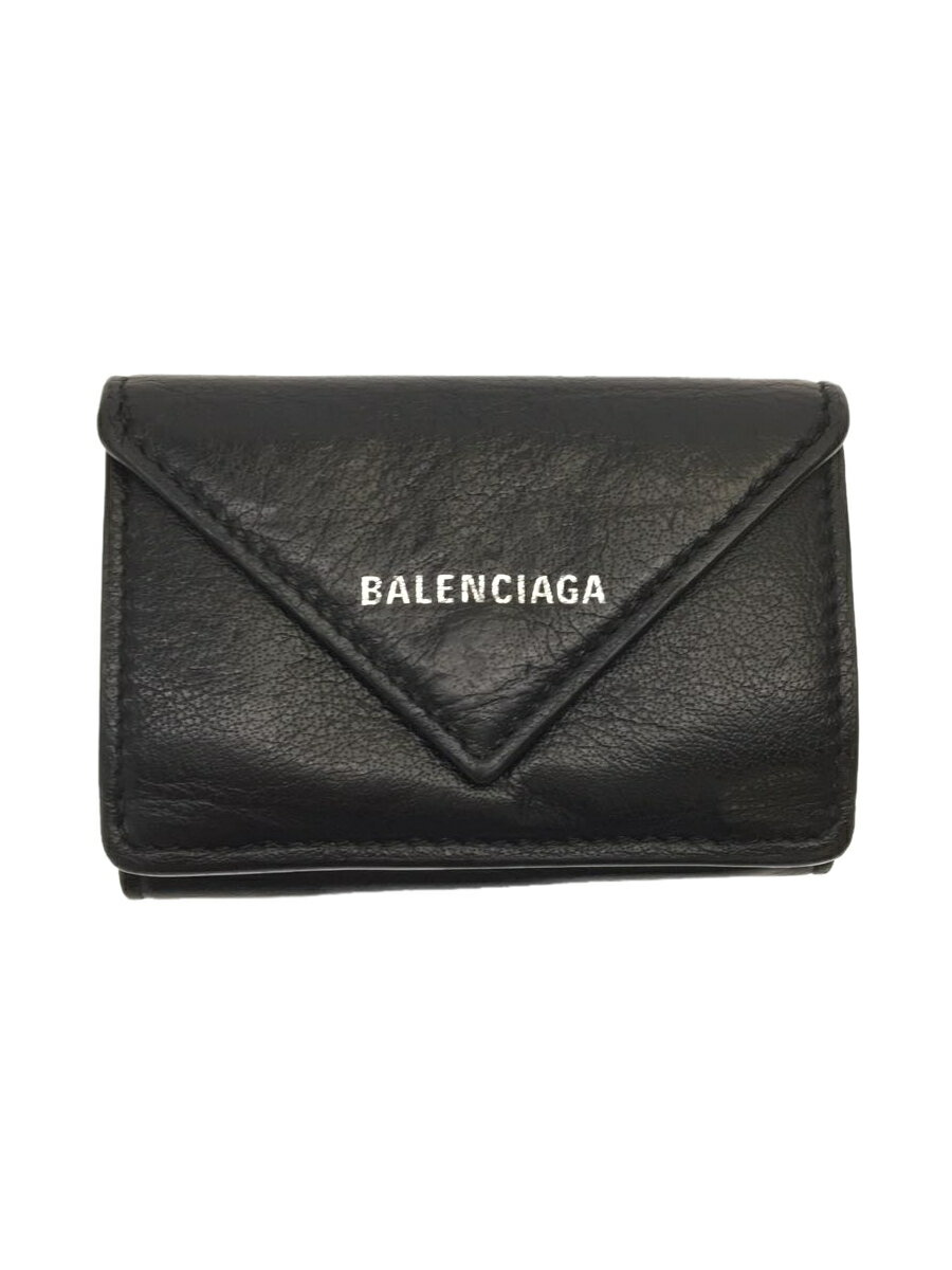 【<strong>中古</strong>】BALENCIAGA◆3つ折り財布/--/BLK/<strong>メンズ</strong>/391446【服飾雑貨他】