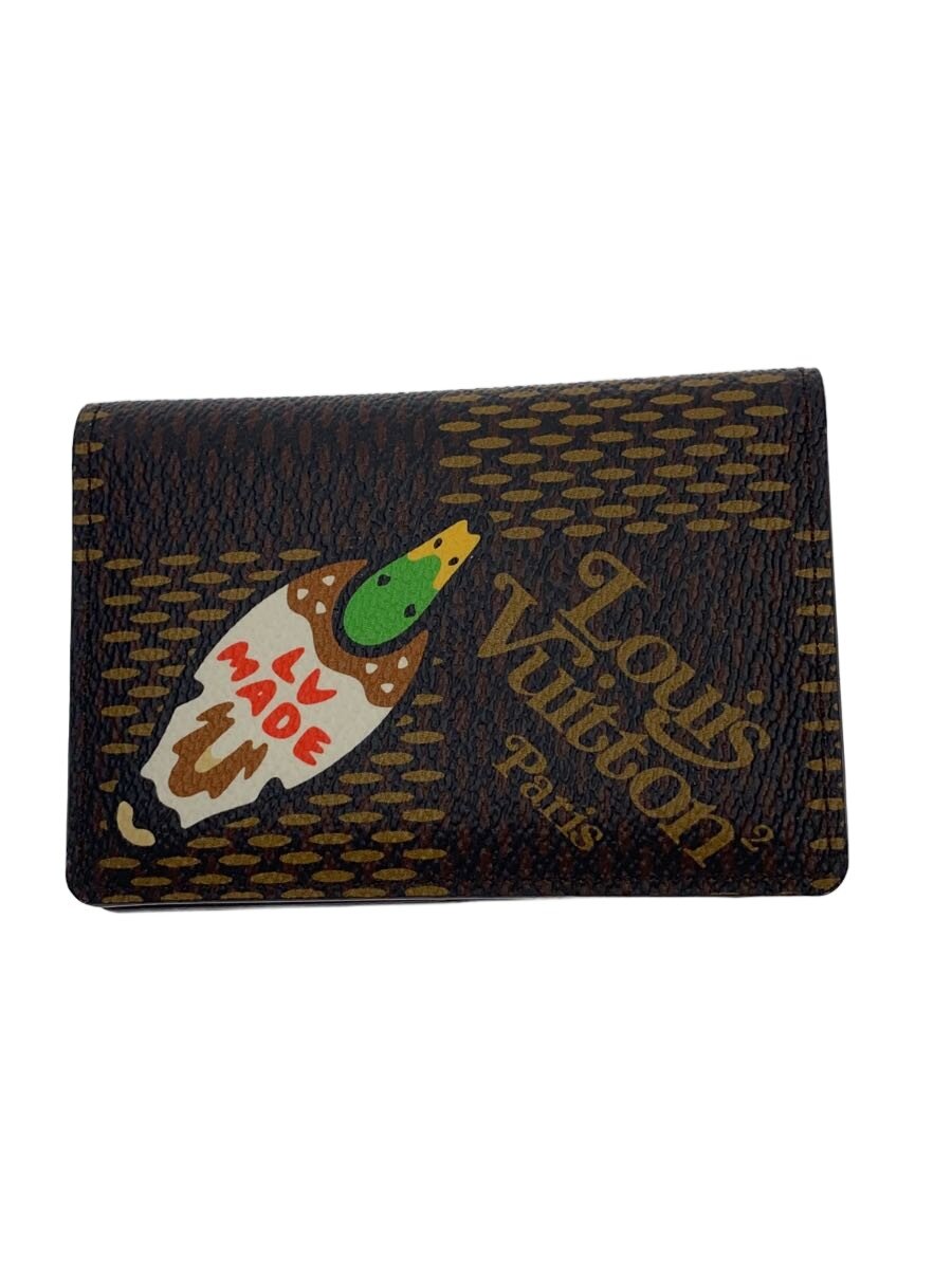 【中古】LOUIS VUITTON◆オーガナイザー・ドゥ・ポッシュ_NIGO/--/BRW/総柄/レディース【服飾雑貨他】
