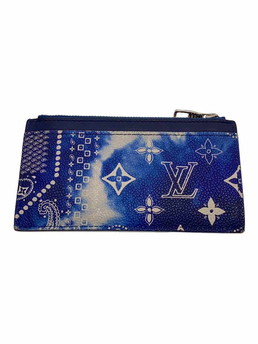 【中古】LOUIS VUITTON◆カードケース/--/BLU/メンズ/m81432【服飾雑貨他】