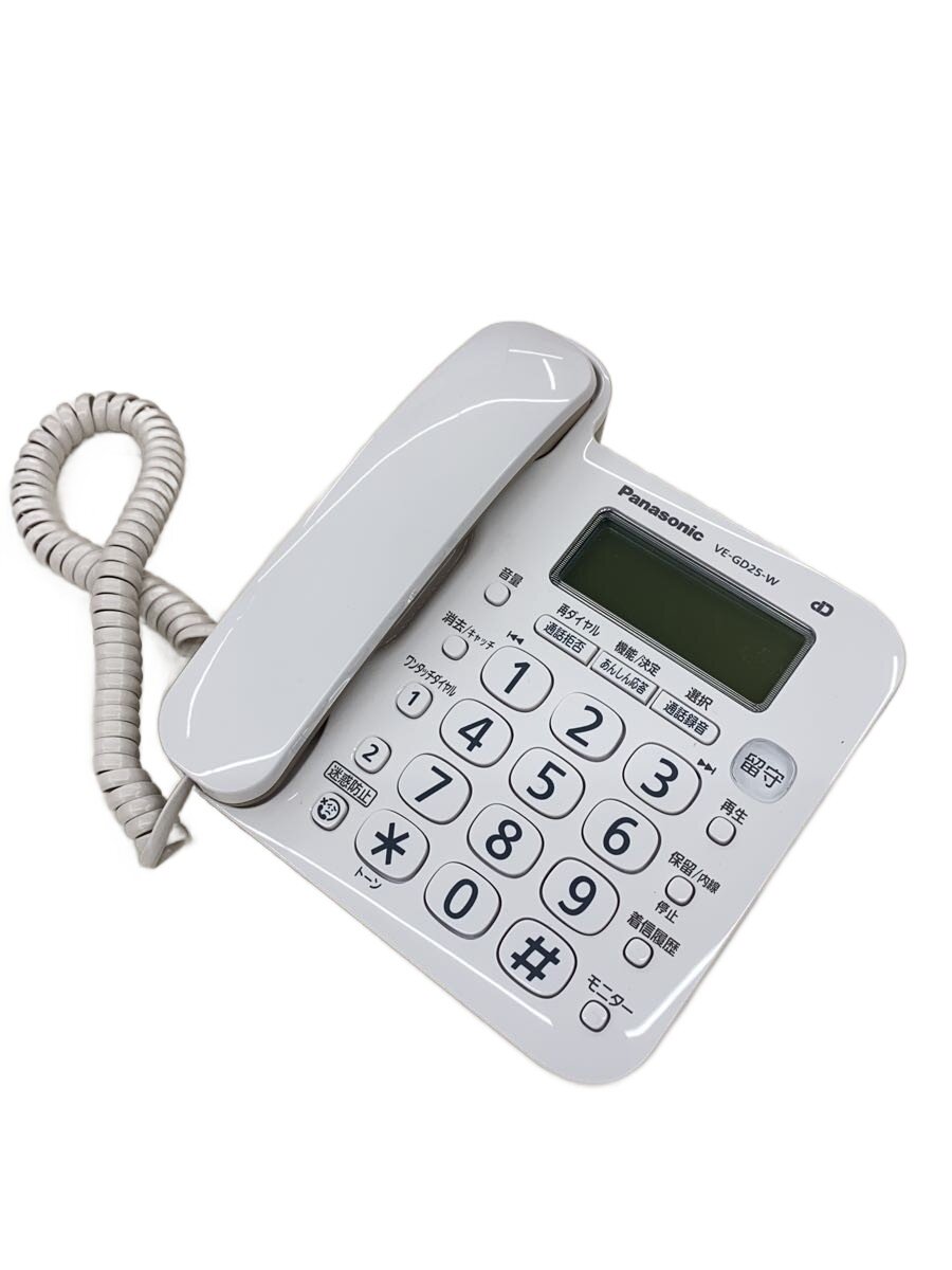 【中古】Panasonic◆電話機 RU・RU・RU VE-GD25DW-W【家電・ビジュアル・オーディオ】
