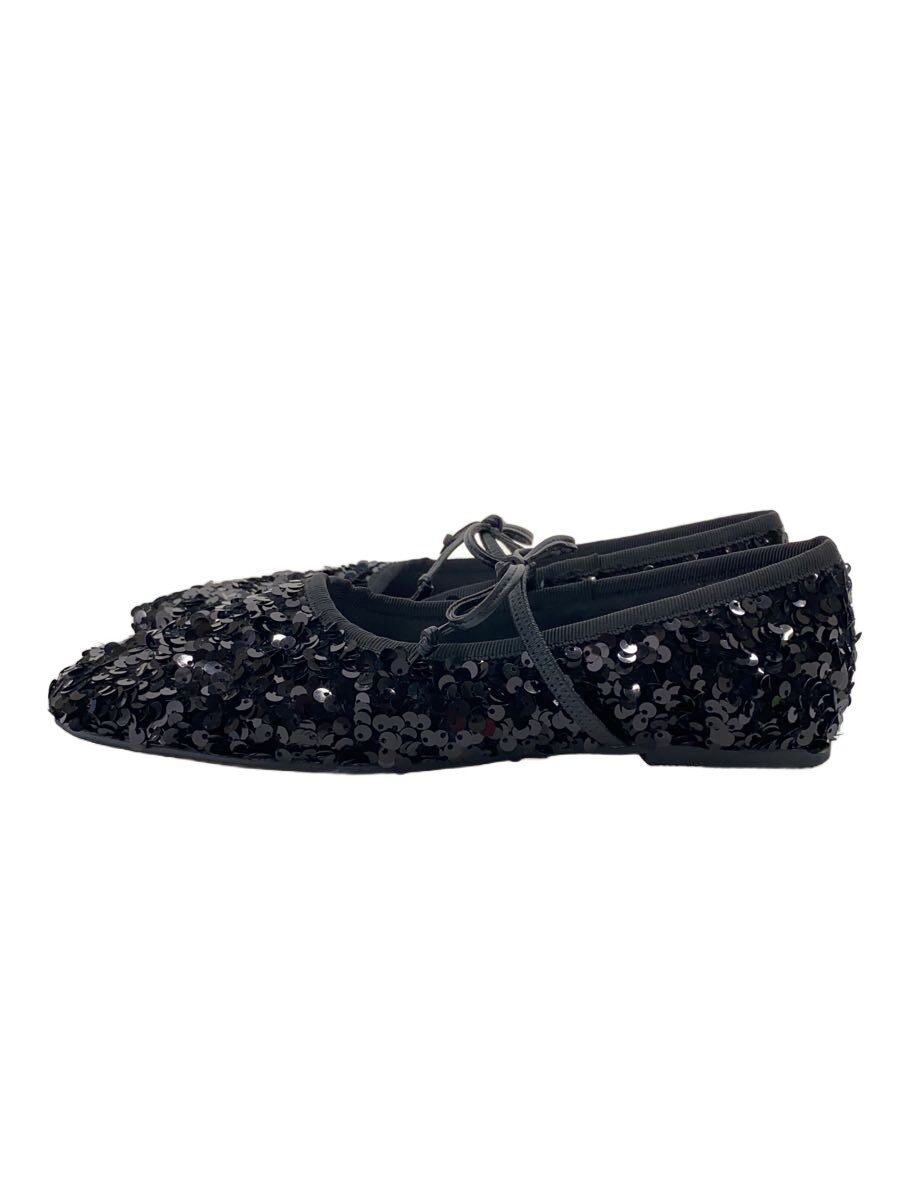 【中古】UNITED ARROWS◆フラットパンプス/22cm/BLK/SY//【シューズ】