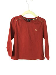 【中古】BURBERRY LONDON◆Tシャツ/100cm/コットン/RED【キッズ】