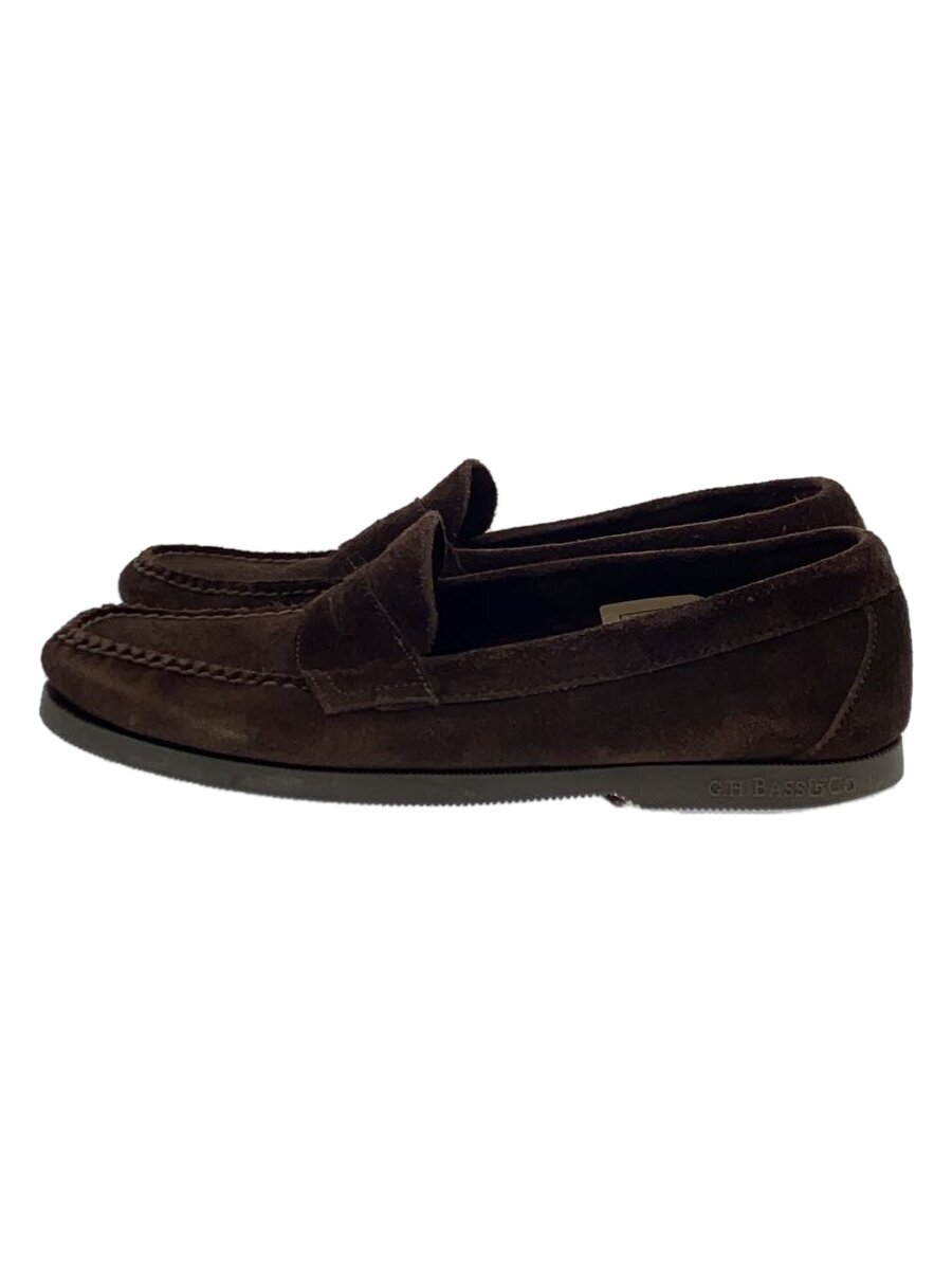 【中古】G.H.Bass&Co.◆ローファー/--/BRW/スウェード//【シューズ】