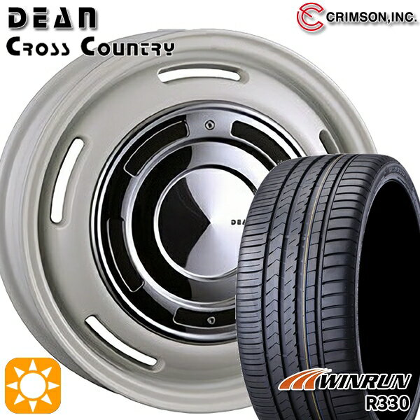 【取付対象】195/45R16 84V XL ウィンラン R330 クリムソン ディーン クロスカントリー ホワイト 16インチ 6.0J 4H100 サマータイヤホイールセット