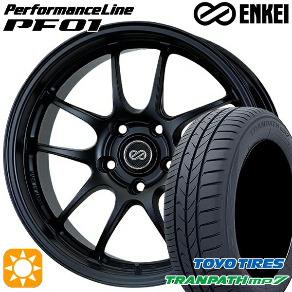 【取付対象】215/55R17 94V トーヨー トランパス mp7 ENKEI エンケイ パフォーマンスライン PF01 マットブラック 17インチ 7.5J 5H114.3 サマータイヤホイールセット