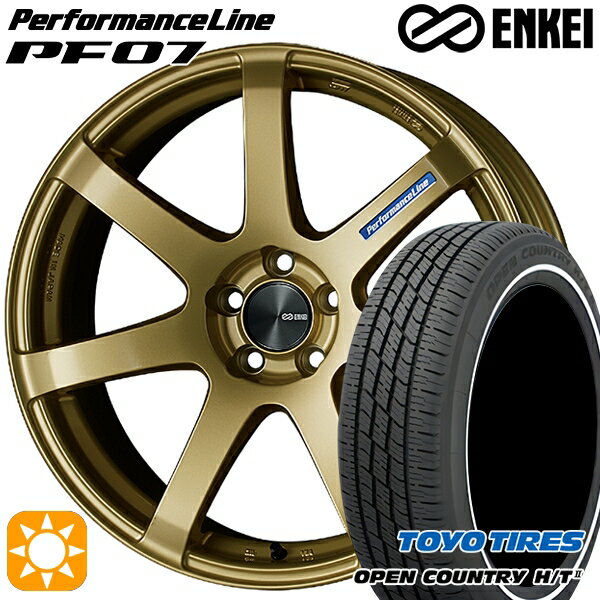 【取付対象】165/65R15 81H トーヨー オープンカントリー H/T2 WR ENKEI エンケイ パフォーマンスライン PF07 ゴールド 15インチ 5.0J 4H100 サマータイヤホイールセット