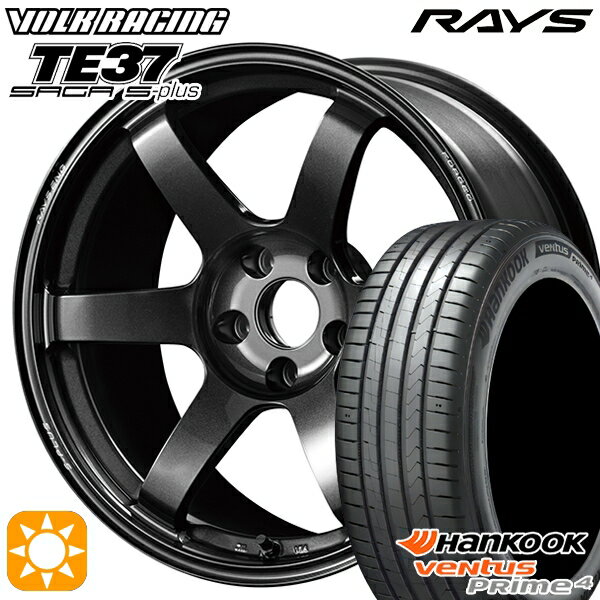 【取付対象】215/55R17 98W XL ハンコック veNtus PRime4 K135 RAYS ボルクレーシング TE37 サーガ S-プラス MM 17インチ 7.5J 5H114.3 サマータイヤホイールセット