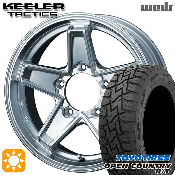 【取付対象】[5本セット]ジムニー 215/70R16 100Q トーヨー オープンカントリー R/T Weds キーラー タクティクス ハイパーシルバー 16インチ 5.5J 5H139.7 サマータイヤホイールセット