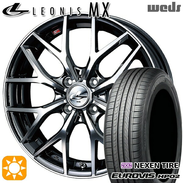 【取付対象】165/65R15 ネクセン ロードストーン ユーロビズ HP02 Weds レオニス MX BMCMC (ブラックメタルコート ミラーカット) 15インチ 4.5J 4H100 サマータイヤホイールセット