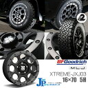 新品 サマータイヤホイール4本セットMLJ XTREME-J XJ03 エクストリームJ 16インチ 16X7.0J +35 5穴114.3 フラットブラック/スモークフランジ BF Goodrich ALL Terrain T/A ko2 215/70R16