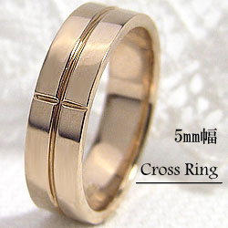 クロスデザインリング/イエローゴールドK10/K10YG/ピンキーリング/人気アクセサリー/ジュエリーショップ/誕生日/プレゼント/十字架/新作/シンプルリング ギフト【楽ギフ_包装】【楽ギフ_名入れ】