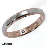 結婚指輪 マリッジリング Pt900(プラチナ900)/K18PG(ピンクゴールド) サファイア リング 【#3〜#22】 Romantic Blue (ロマンティックブルー) 【