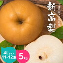 【送料無料】 千葉県 香取梨園 新高梨 5kg 4Lサイズ ...