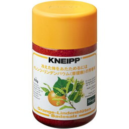 【KNEIPP】【<strong>クナイプ</strong>】バスソルト　オレンジ・リンデンバウム　850gボトル(約21回分)【芳香浴】【天然ハーブ】【岩塩】【<strong>入浴剤</strong>】