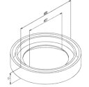 【メール便なら送料無料】TOTO ロータンク密結パッキン 91540E
