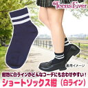 【4点までメール便も可能】ショートソックス 紺×白ライン [...
