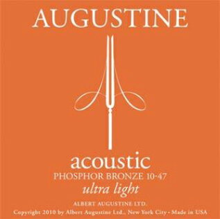 AUGUSTINE オーガスチン ultra light(.010-.047) アコースティックギター弦 【※メール便】【弦】メール便対象商品！クラシックギター弦で有名なオーガスチンから待望のアコースティックギター弦が登場!!