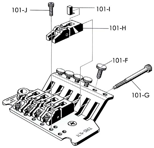 SCUD トレモロパーツ TRS-101用サドル(3rd or 4th)