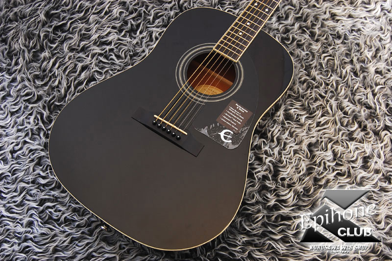 Epiphone Ltd. Ed. AJ-150 (Ebony)【カスタムショップ製の限定モデル】【アコギセット付】【送料無料】【次回入荷予約受付中】