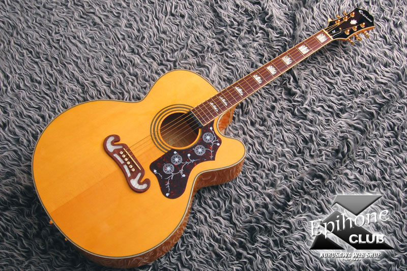 Epiphone Ltd. Ed. EJ-200CE (Antique Natural)【エレアコセット付】【送料無料】